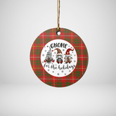 Clan Bruce Modern Tartan Gnome Round Ceramic Ornament DG90 Bruce Modern Tartan Tartan Christmas